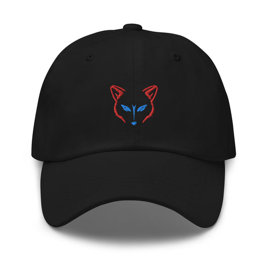 Neon Fox Head Red - Black Cap