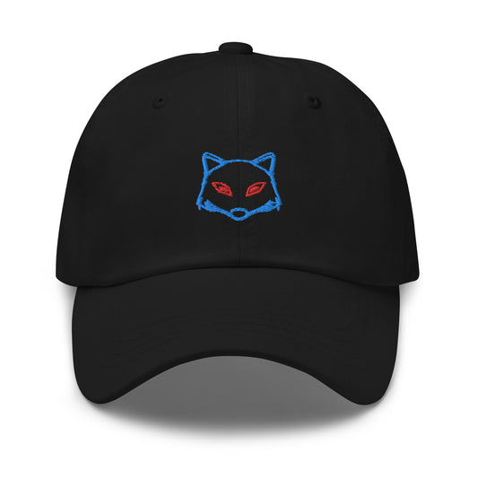 Neon Fox Head Blue - Black Cap